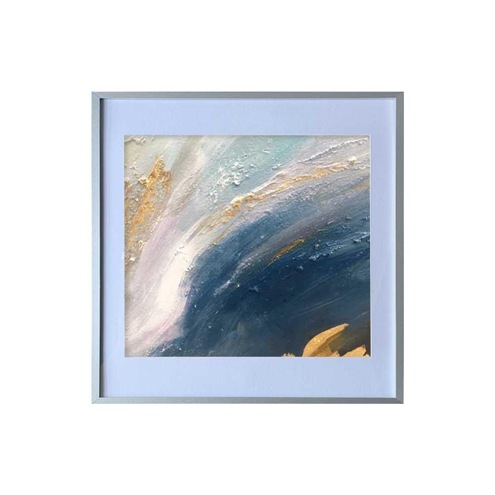 Κορνίζα τοίχου μεταλλική ασημί με ακρυλικό τζάμι 30x30εκ.