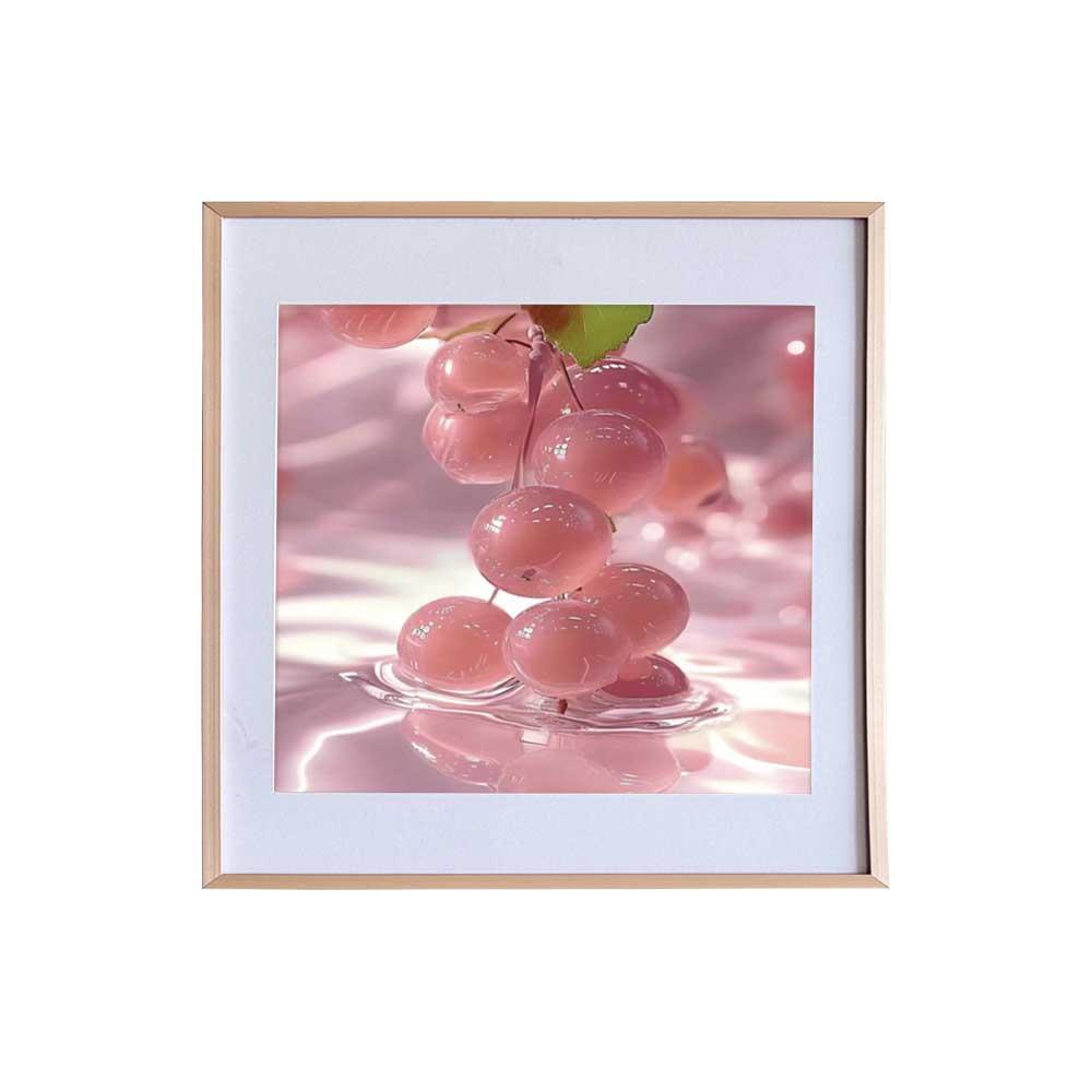 Κορνίζα τοίχου μεταλλική ροζ-χρυσή με ακρυλικό τζάμι 30x30εκ.