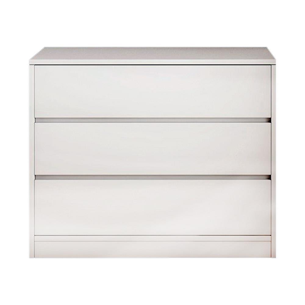 Συρταριέρα 3 συρταριών Nextdeco MDF λευκή Υ67×80×40εκ.