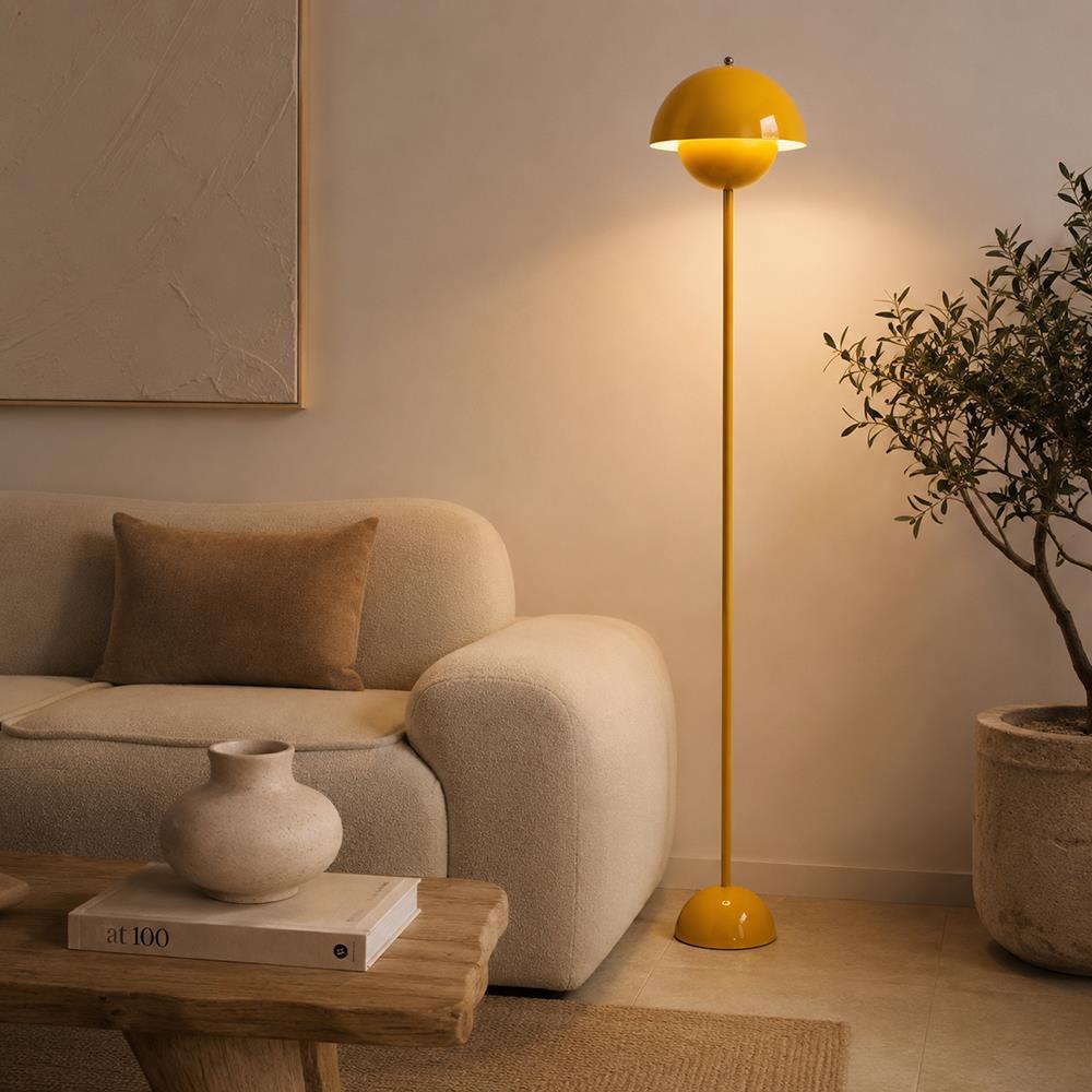 Φωτιστικό δαπέδου Nextdeco LED μεταλλικό πορτοκαλί Υ165εκ.