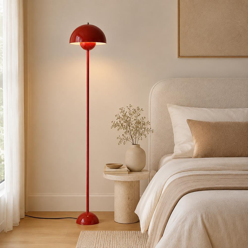 Φωτιστικό δαπέδου Nextdeco LED μεταλλικό μπορντώ Υ165εκ.