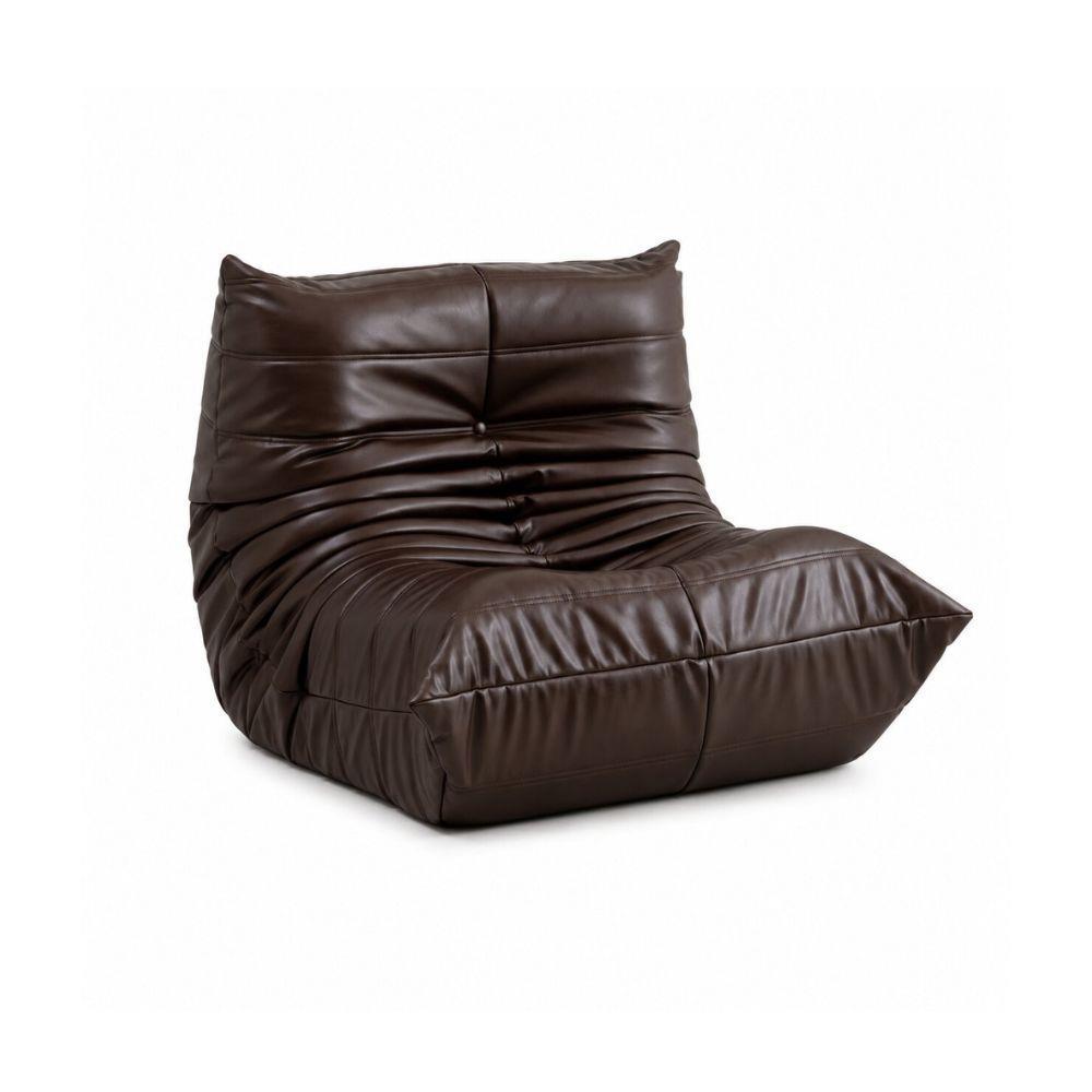 Πολυθρόνα Nextdeco Togo eco leather καφέ Υ70x97x85εκ.