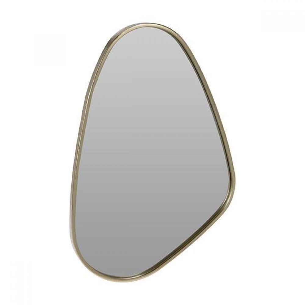 Καθρέφτης μεταλλικός, επιτοίχιος Υ40x28εκ, χρυσός