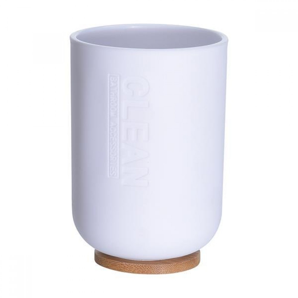 Ποτήρι μπάνιου πλαστικό λευκό Ø7xΥ11εκ.