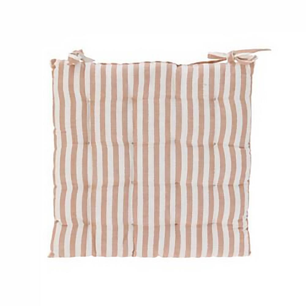 Μαξιλάρι καρέκλας με χοντρή ρίγα άμμου από βαμβάκι 40x40εκ.