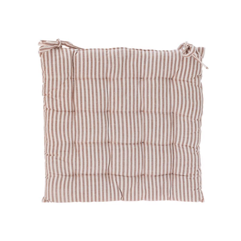 Μαξιλάρι καρέκλας με λεπτή ρίγα άμμου από βαμβάκι 40x40εκ.