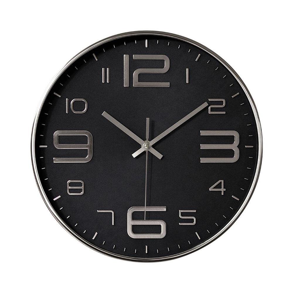 Ρολόι τοίχου μαύρο Ø30.5εκ.