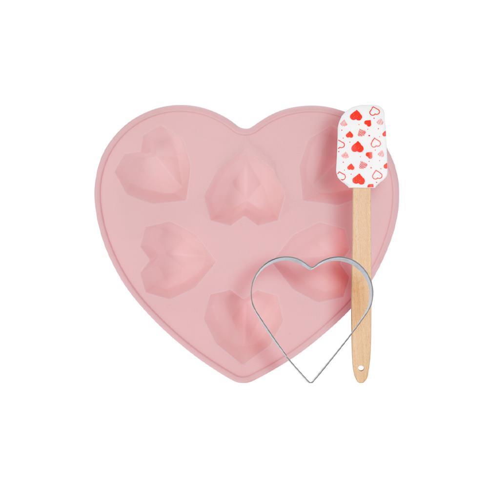 Σετ ψησίματος καρδιά 3 τεμαχίων Υ3x29x29εκ.