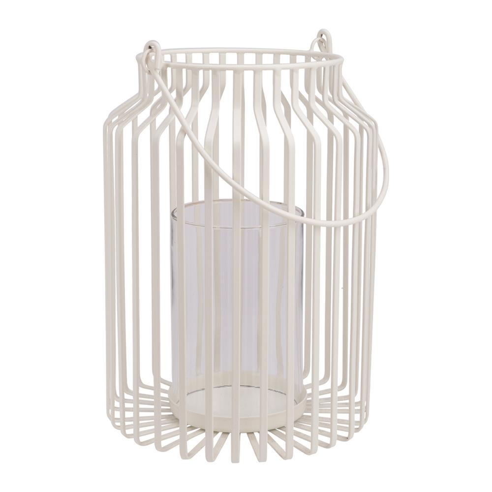 Φανάρι διακοσμητικό λευκό Υ29x20,5εκ.