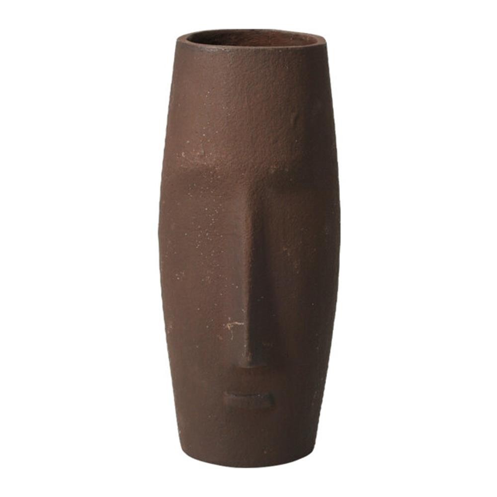 Βάζο αλουμινίου Nextdeco σκούρο καφέ Υ20χØ9εκ.