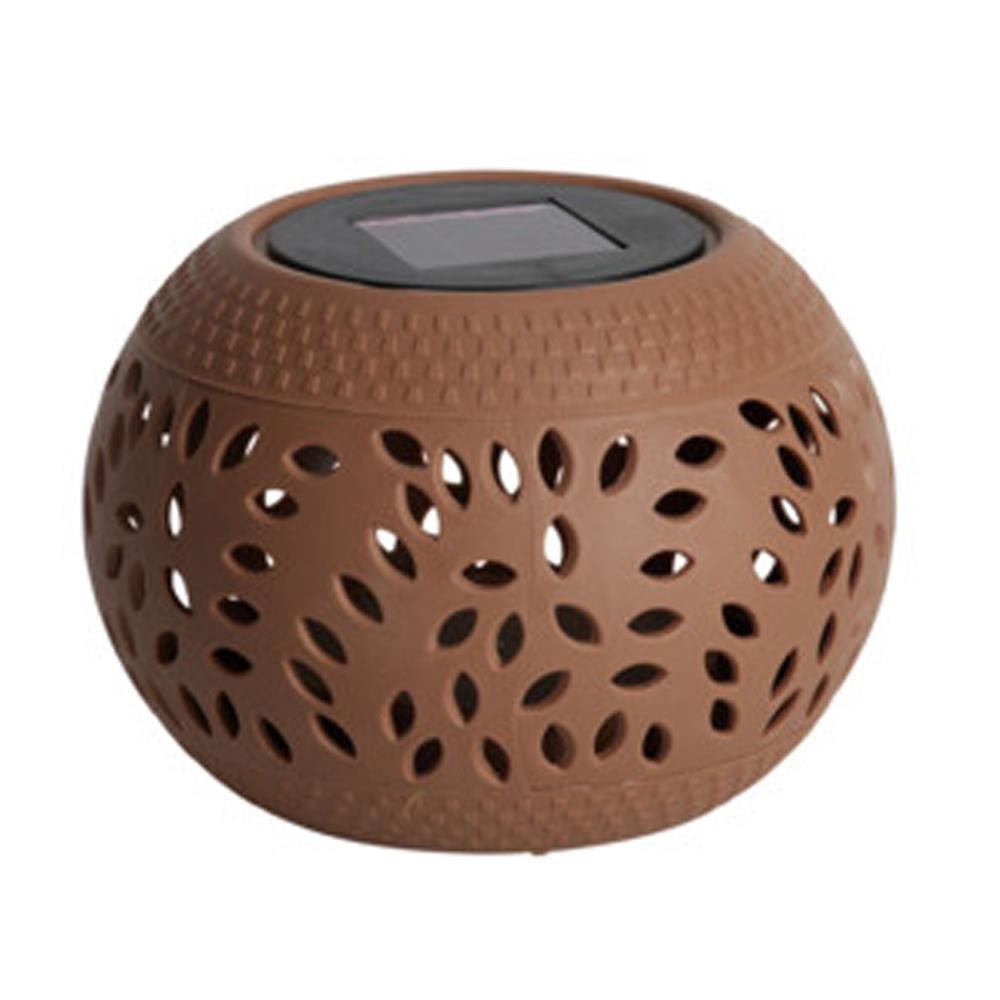 Ηλιακό φανάρι εξωτερικού χώρου PP καφέ Y10,5x Ø15εκ.