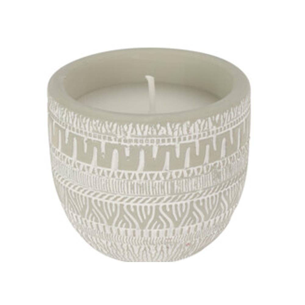 Αρωματικό κερί σιτρονέλα σε γλαστράκι grey ethnic Υ7xØ6εκ.