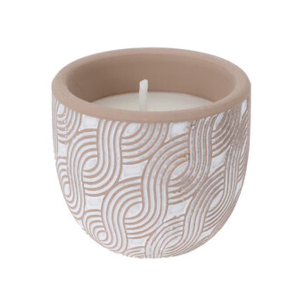 Αρωματικό κερί σιτρονέλα σε γλαστράκι sand wave Υ7xØ6εκ.