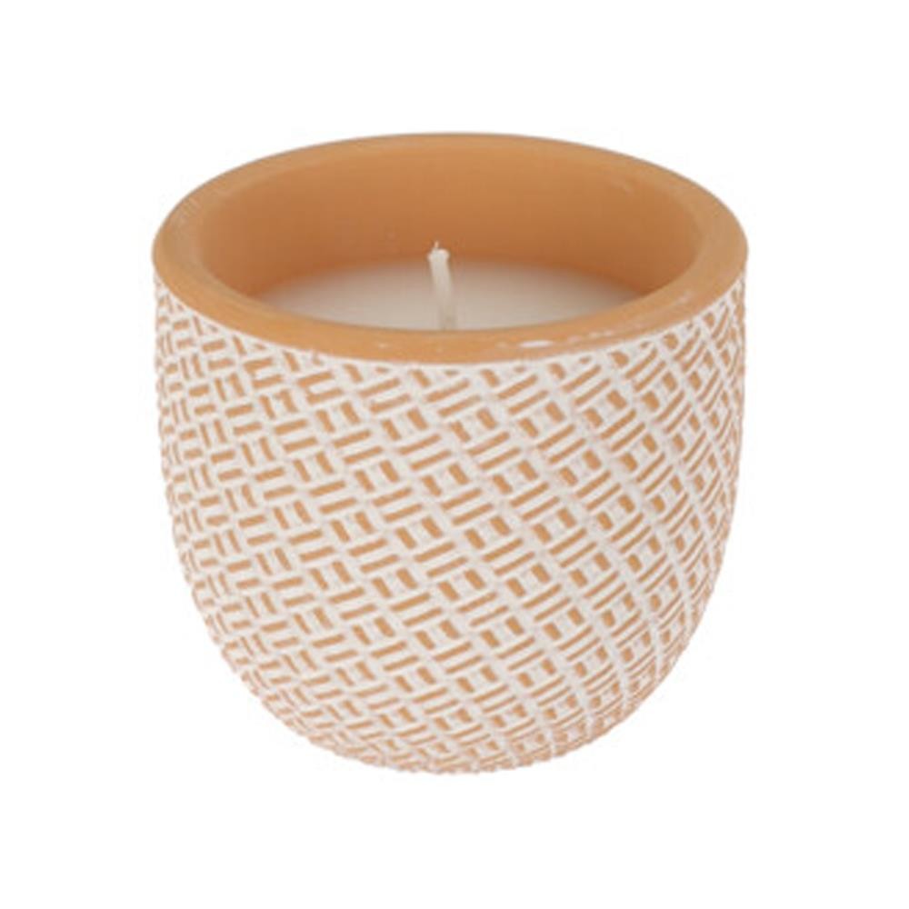 Αρωματικό κερί σιτρονέλα σε γλαστράκι soft terra stone Υ7xØ6εκ.