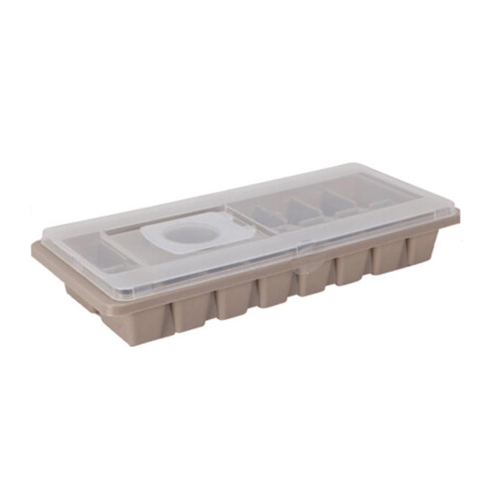 Παγοθήκη με καπάκι PP γκρι με 16 θήκες 26χ10,8χ4εκ.