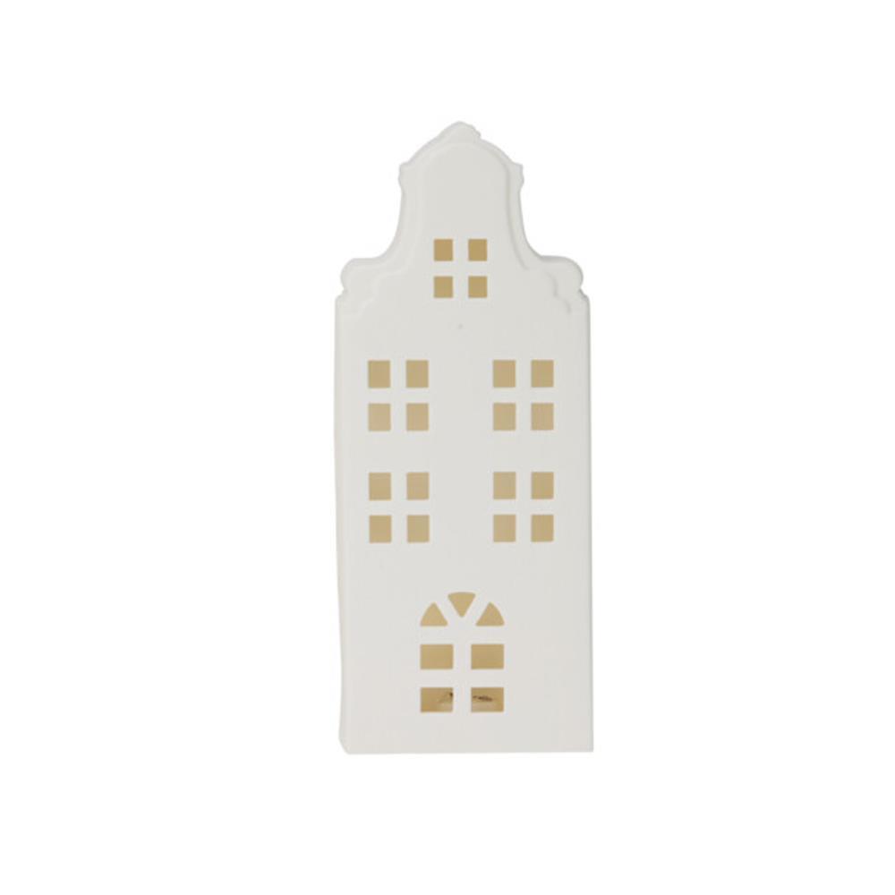 Σπιτάκι LED κεραμικό Υ23,5εκ τριγωνική στέγη