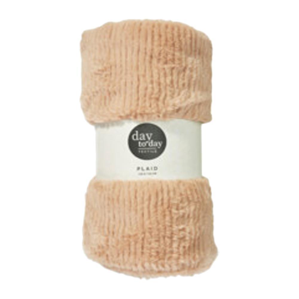 Κουβέρτα γούνινη υφή μπεζ 150x125εκ.