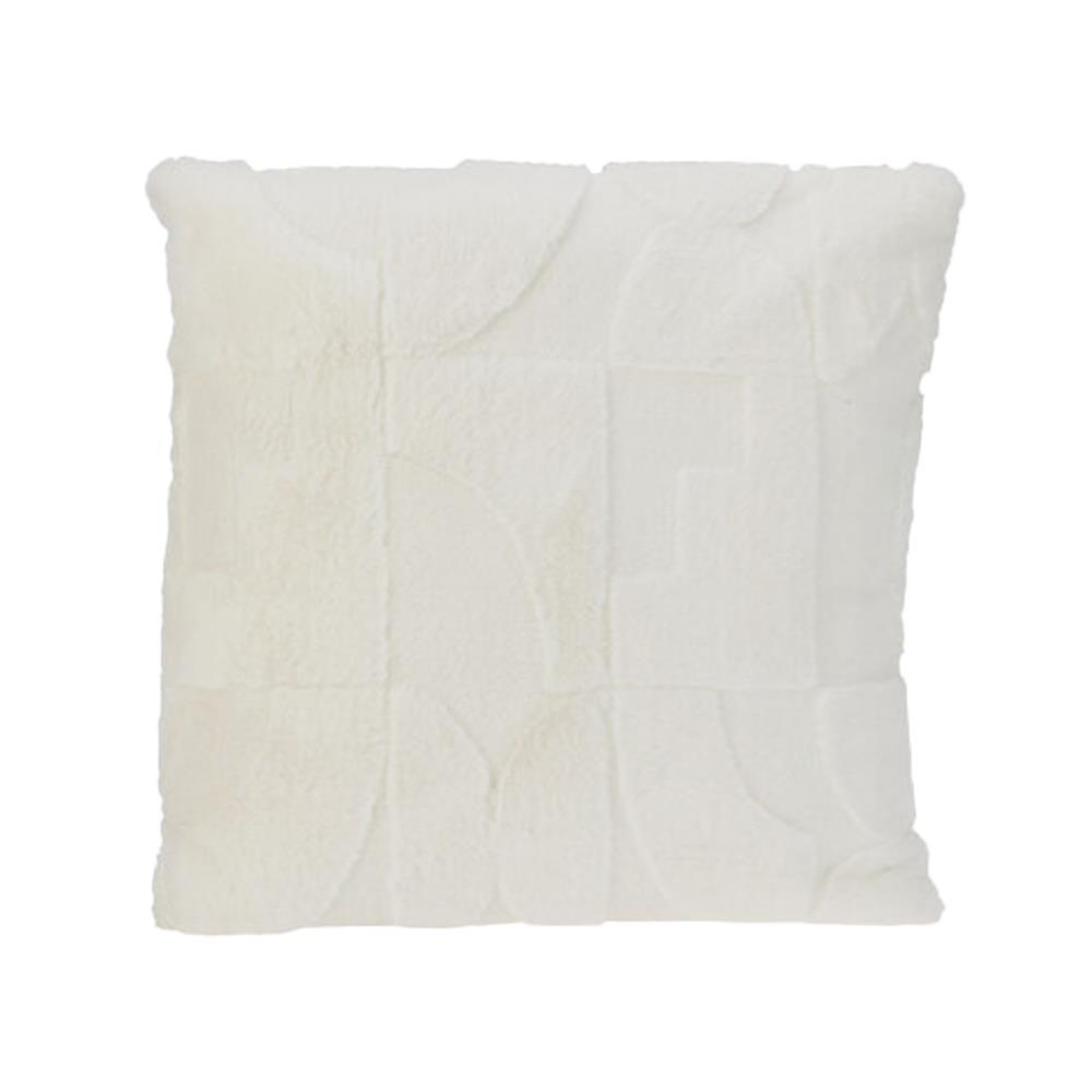 Μαξιλάρι διακοσμητικό ανάγλυφη υφή λευκό 45x45εκ.