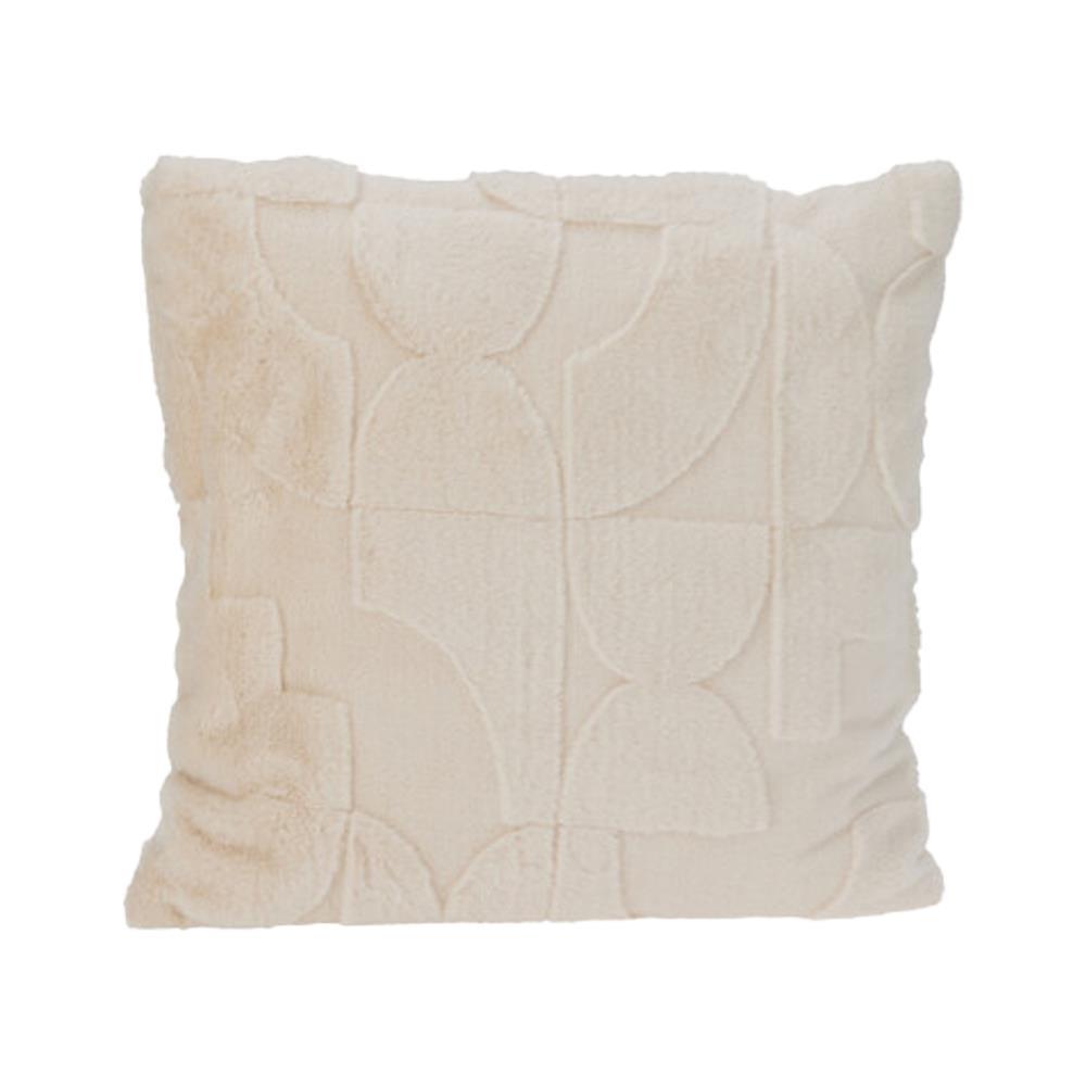 Μαξιλάρι διακοσμητικό ανάγλυφη υφή μπεζ 45x45εκ.