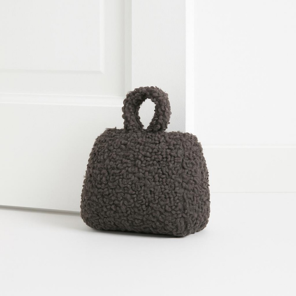 Στοπ πόρτας καφέ 17x7x16εκ.