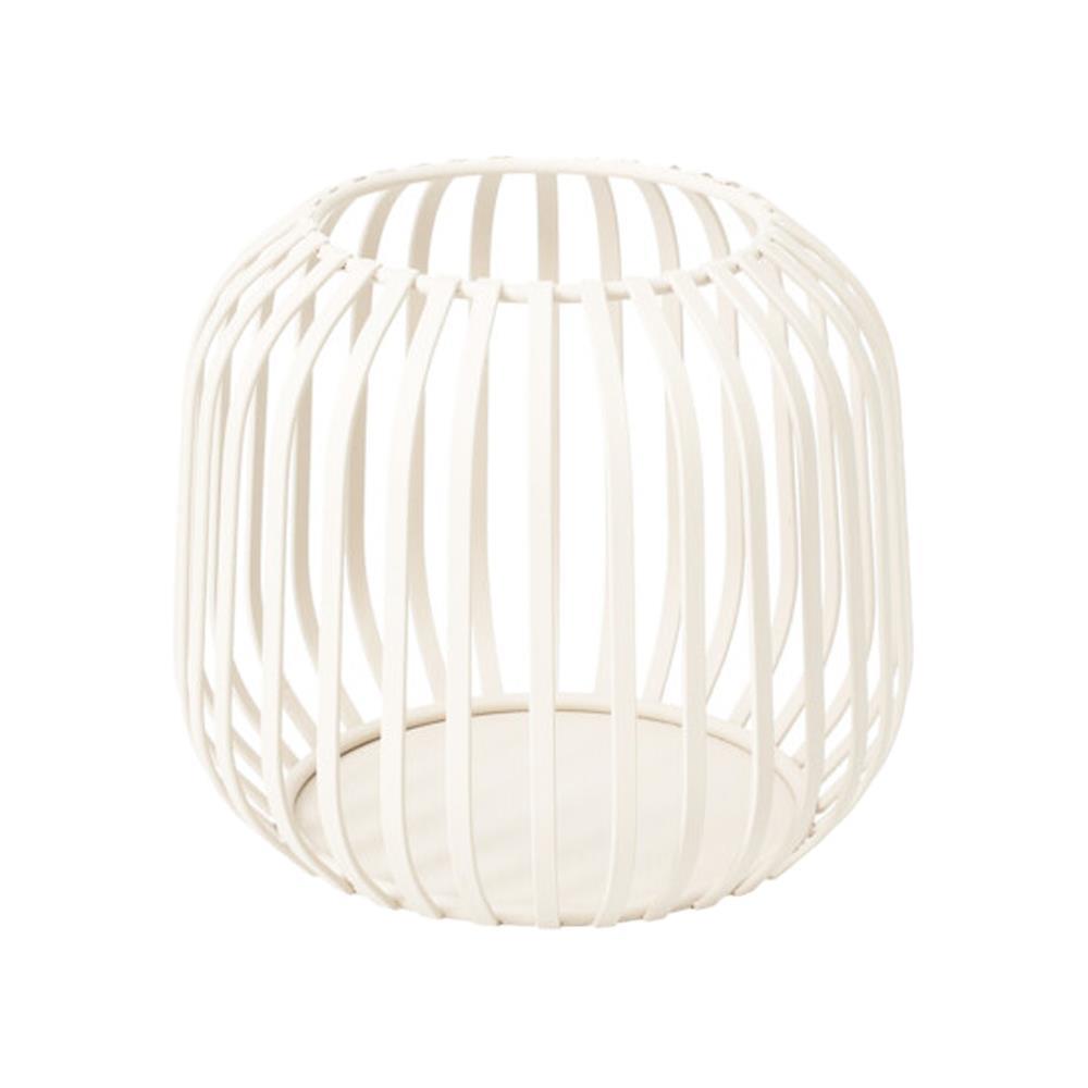 Κηροπήγιο μεταλλικό για ρεσώ λευκό 12,5x11,4εκ