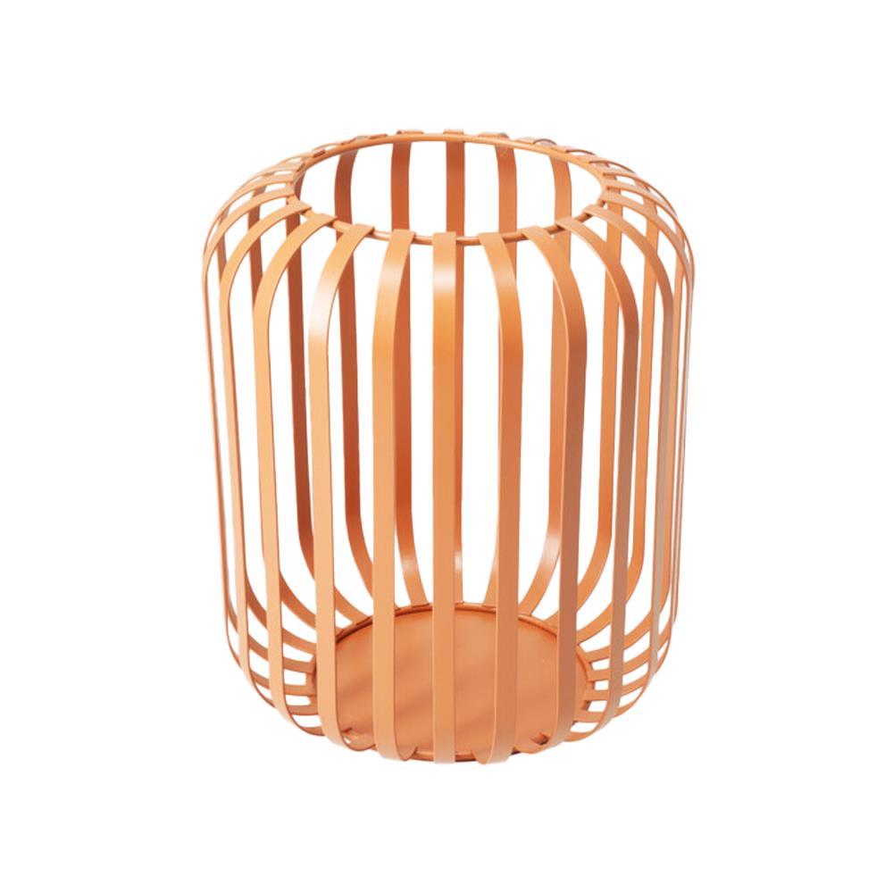 Φανάρι μεταλλικό για κεριά πορτοκαλί 16x18,5εκ