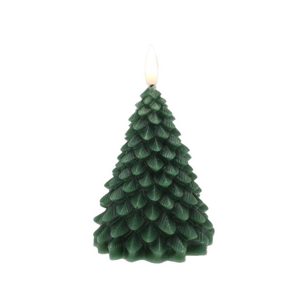 Χριστουγεννιάτικο LED κερί δέντρο πράσινο 11εκ.