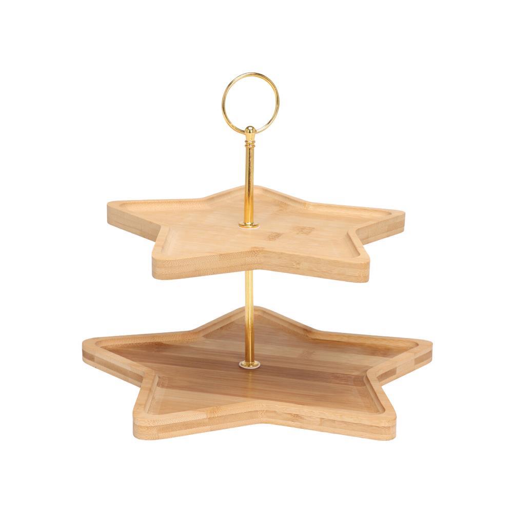 Ορντερβιέρα 2όροφη μπαμπού αστέρι 27×25εκ.