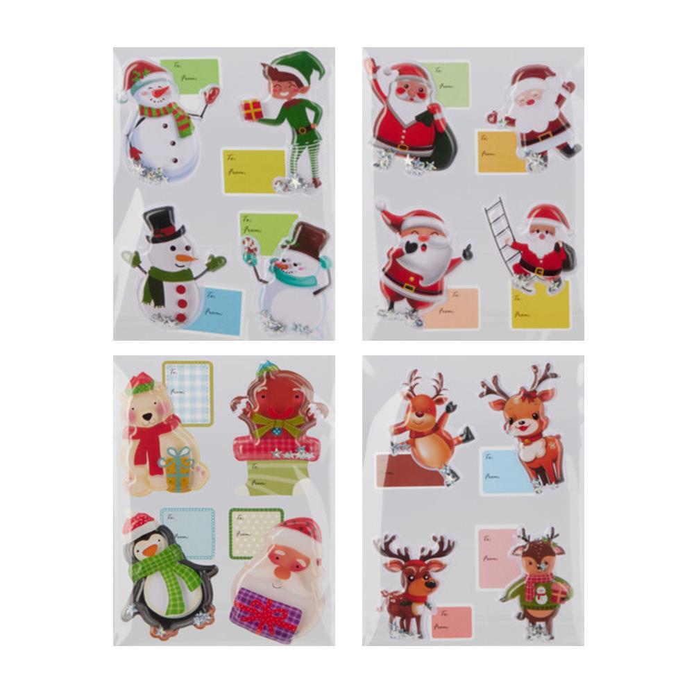 Χριστουγεννιάτικα αυτοκόλλητα 3D Holiday Friends μεγάλα