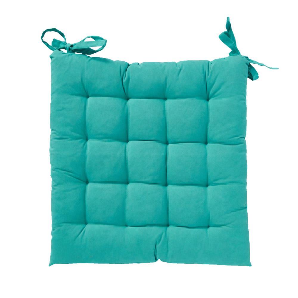 Μαξιλάρι καρέκλας τετράγωνο με δεσίματα πράσινο 40×40εκ.