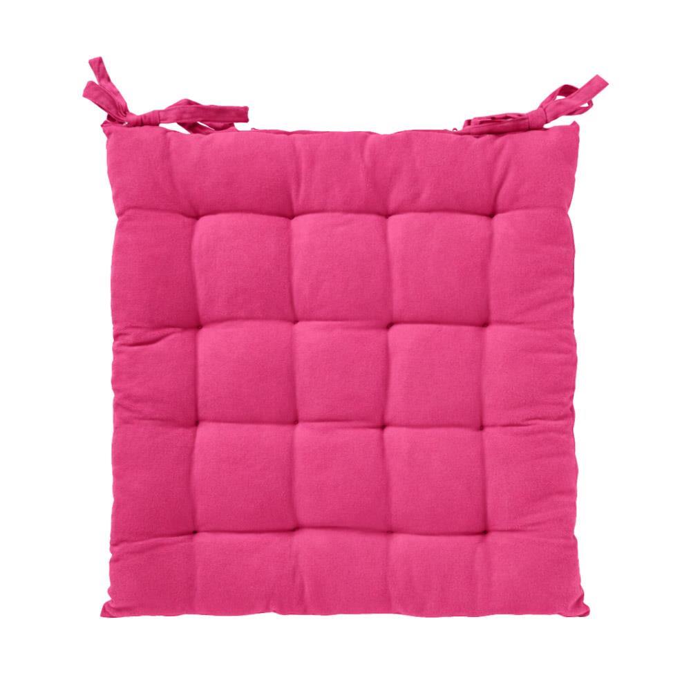 Μαξιλάρι καρέκλας τετράγωνο με δεσίματα ροζ 40×40εκ.