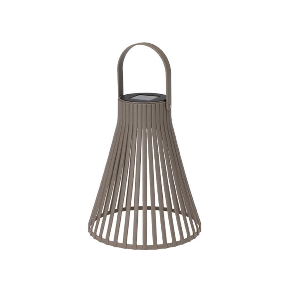 Ηλιακό φανάρι με led φωτισμό καφέ 20×20×24εκ.