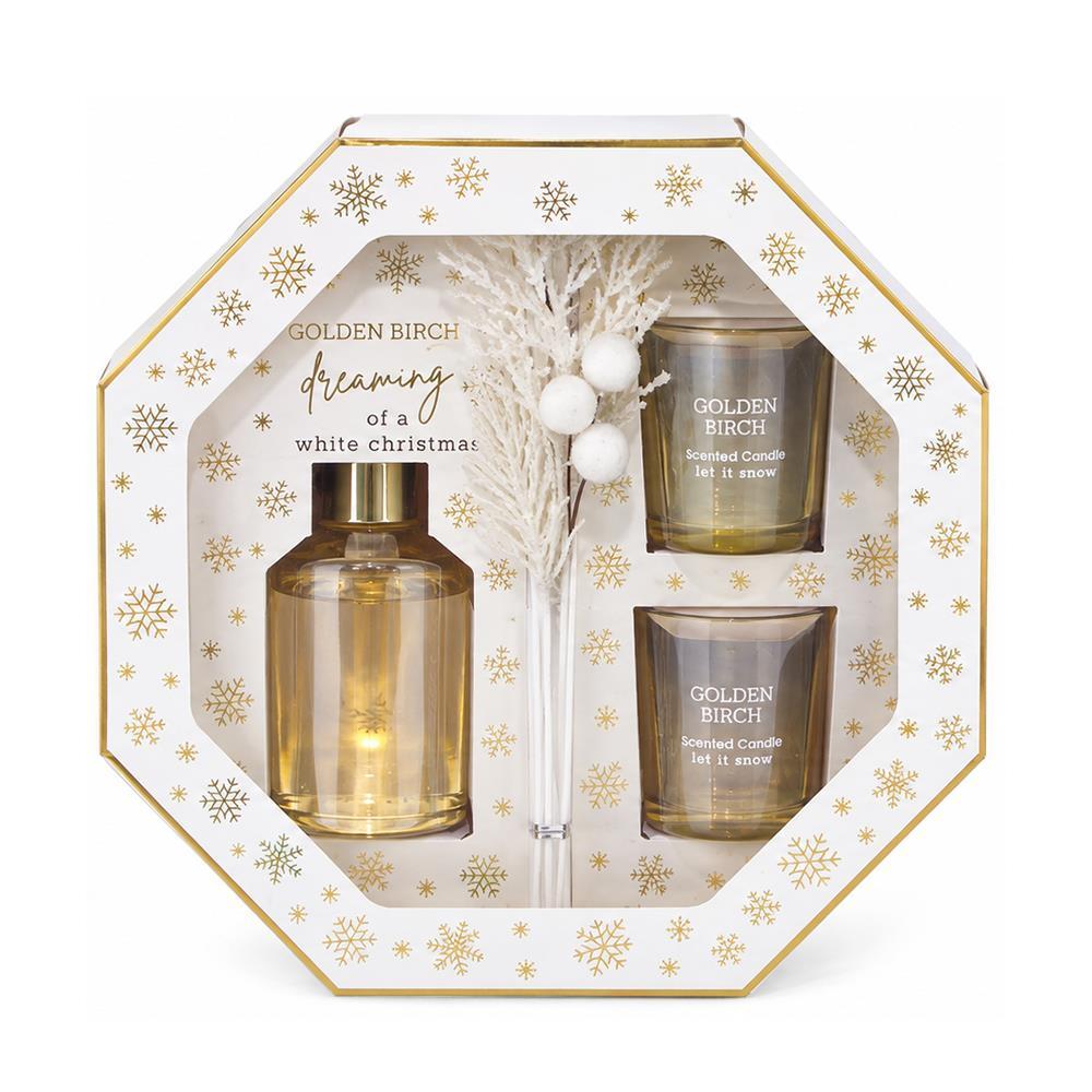 Σετ δώρου αρωματικό χώρου diffuser Golden Birch 100ml. 5 τεμ.