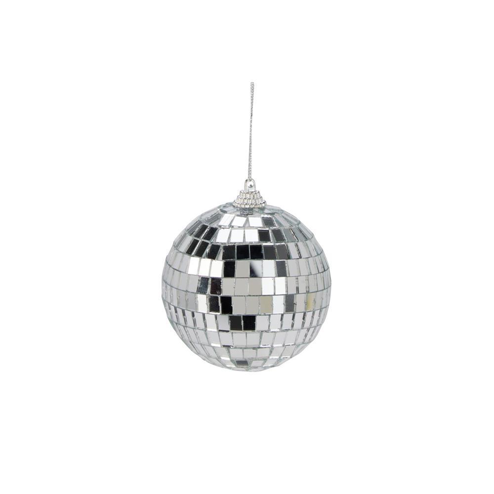 Χριστουγεννιάτικη μπάλα Disco καθρέφτης ασημί Ø8εκ.