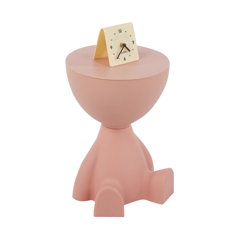 Τραπέζι- κομοδίνο με αποθηκευτικό χώρο Nextdeco πλαστικό ροζ Υ38xØ28εκ.