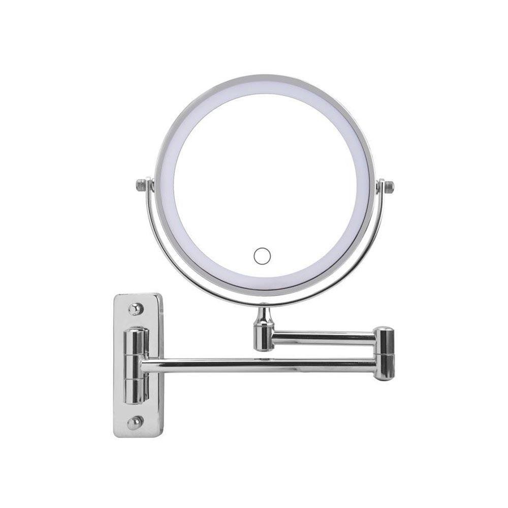 Καθρέφτης διπλής όψης LED φωτισμός Ø17,5εκ.