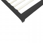 Κρεβάτι Nevil pakoworld ύφασμα ανθρακί με ξύλινο μαύρο πόδι 90x190εκ