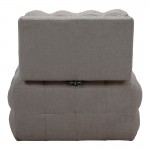 Πολυθρόνα-κρεβάτι Jelica pakoworld γκρι-μπεζ ύφασμα 88x110x86εκ