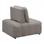 Πολυθρόνα-κρεβάτι Jelica pakoworld γκρι-μπεζ ύφασμα 88x110x86εκ