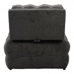 Πολυθρόνα-κρεβάτι Jelica pakoworld γκρι ύφασμα 88x110x86εκ