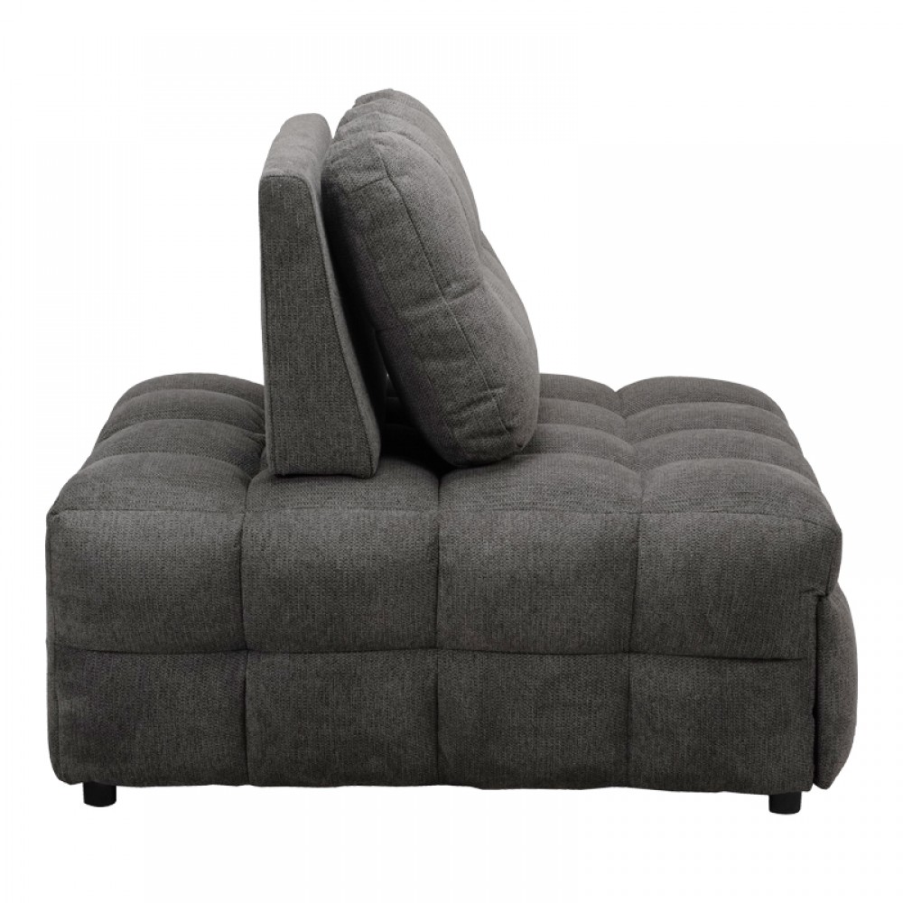 Πολυθρόνα-κρεβάτι Jelica pakoworld γκρι ύφασμα 88x110x86εκ