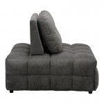 Πολυθρόνα-κρεβάτι Jelica pakoworld γκρι ύφασμα 88x110x86εκ