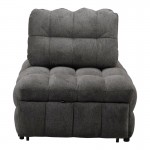 Πολυθρόνα-κρεβάτι Jelica pakoworld γκρι ύφασμα 88x110x86εκ