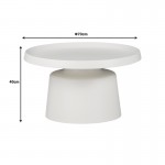 Τραπέζι σαλονιού Ginoze Inart λευκό μέταλλο Φ70x40εκ