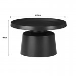 Τραπέζια σαλονιού Ginoze Inart σετ 2τεμ μέταλλο σε μαύρη απόχρωση