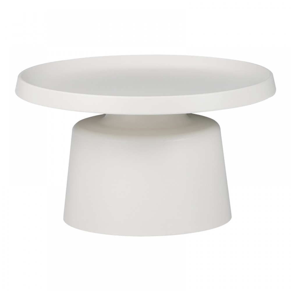 Τραπέζια σαλονιού Ginoze Inart σετ 2τεμ μέταλλο σε λευκή απόχρωση