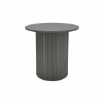Βοηθητικό τραπέζι Dovel pakoworld mdf σε μαύρη απόχρωση Φ50x45εκ