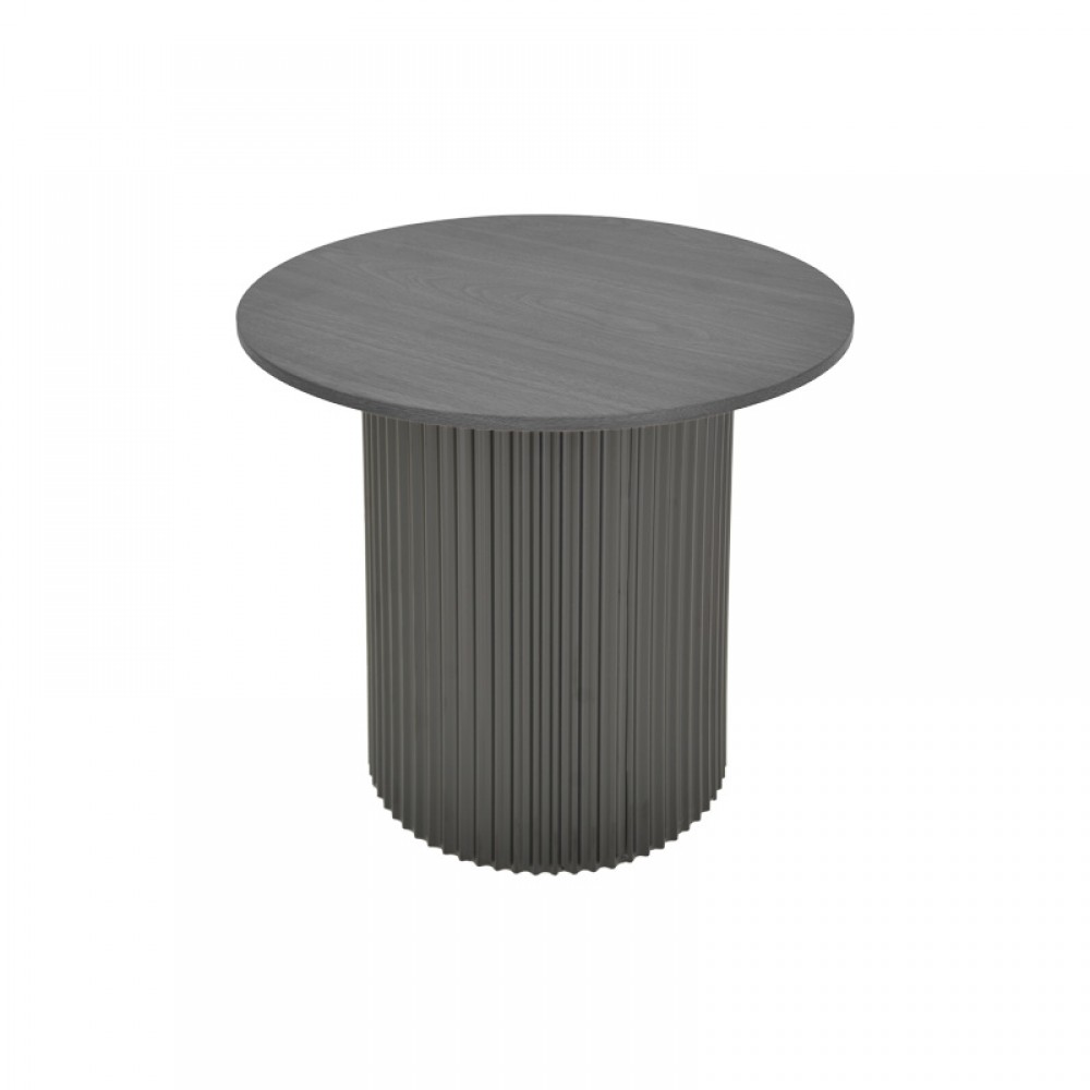 Βοηθητικό τραπέζι Dovel pakoworld mdf σε μαύρη απόχρωση Φ50x45εκ