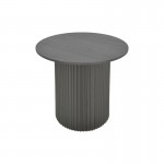 Βοηθητικό τραπέζι Dovel pakoworld mdf σε μαύρη απόχρωση Φ50x45εκ