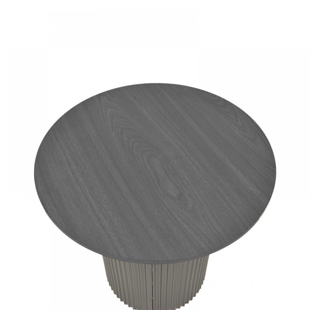 Βοηθητικό τραπέζι Dovel pakoworld mdf σε μαύρη απόχρωση Φ50x45εκ